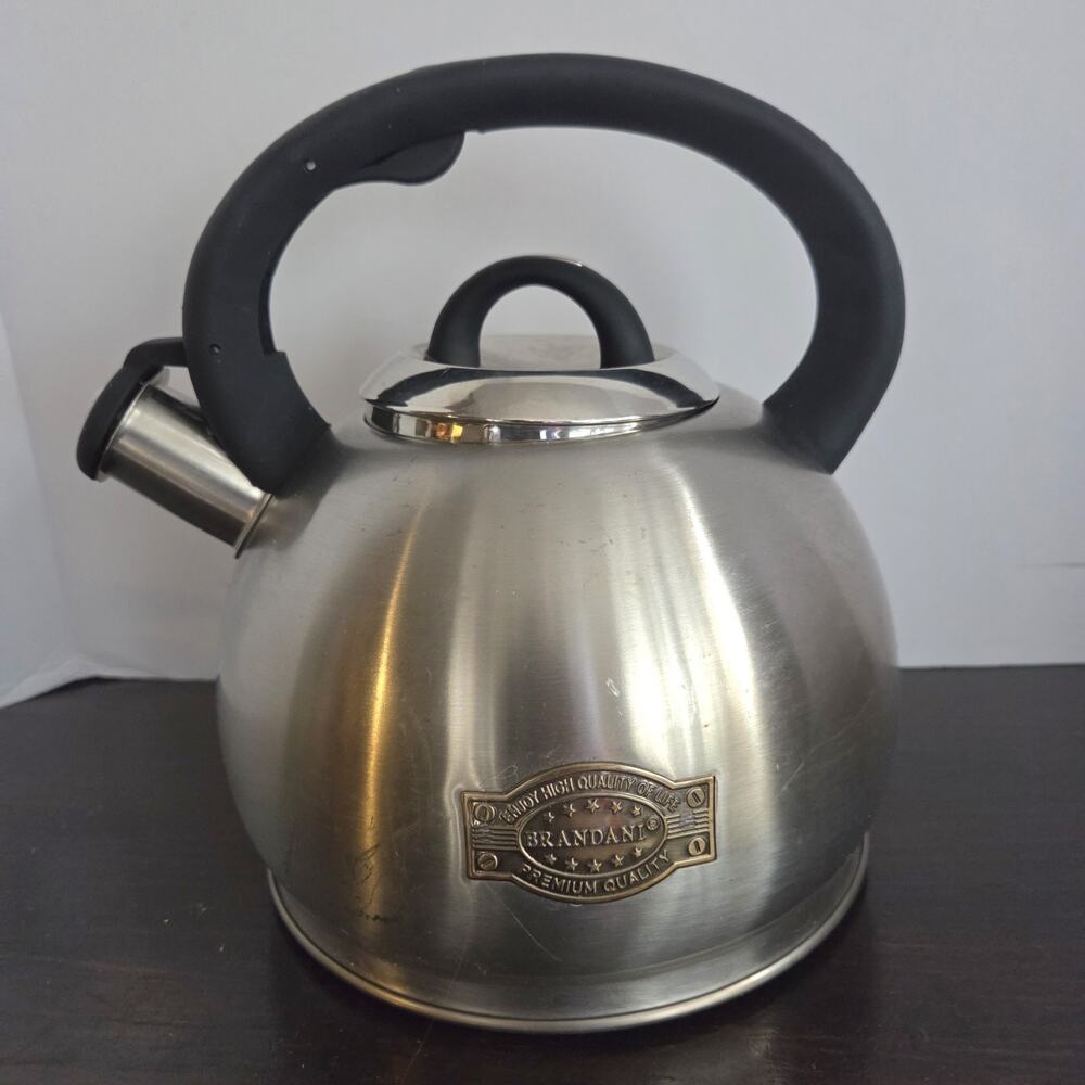 Brandani Brillo Stainless Steel Whistling Tea Kettle 2.7L Induction & Stovetop
